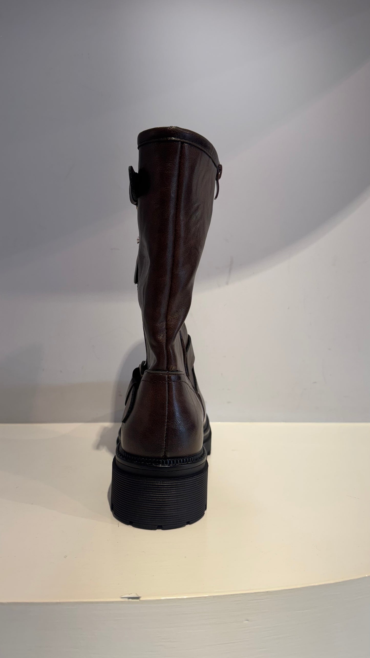 Stivaletto similpelle marrone