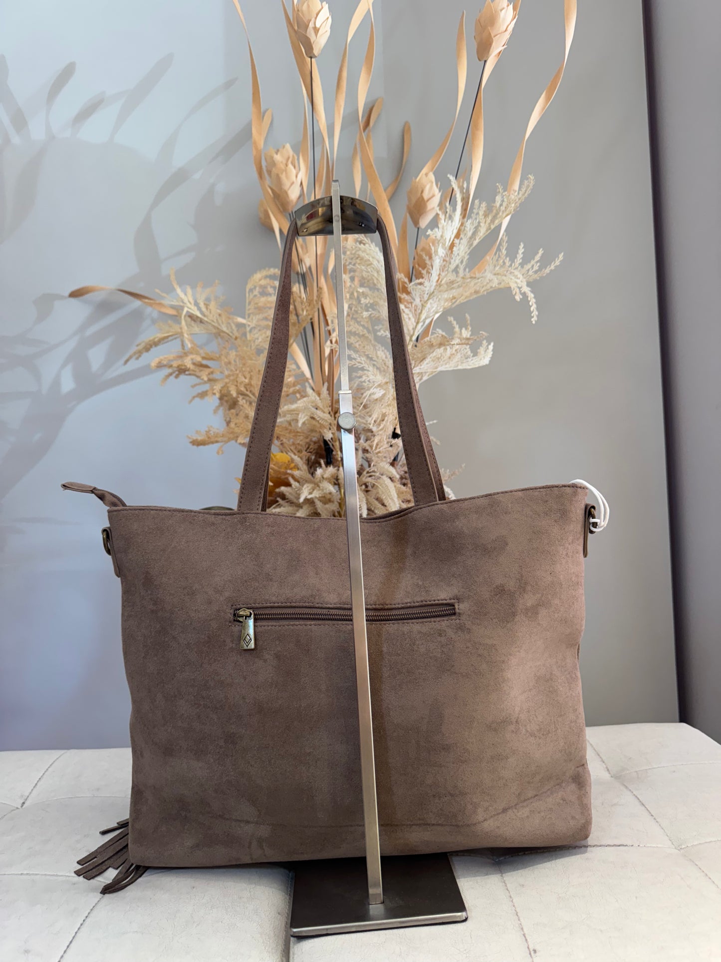 Borsa a spalla con frange