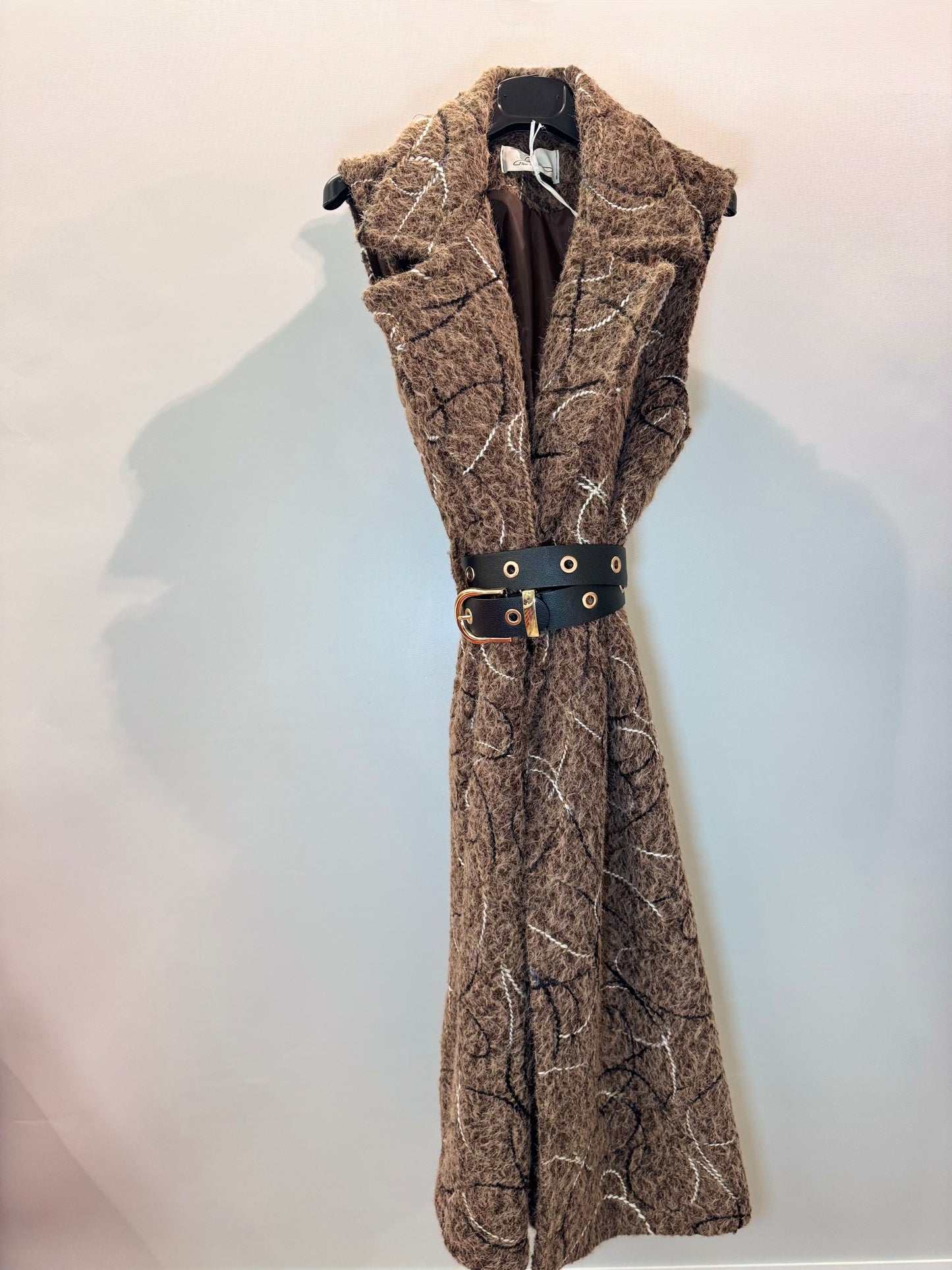 Gilet Marrone in lana cotta