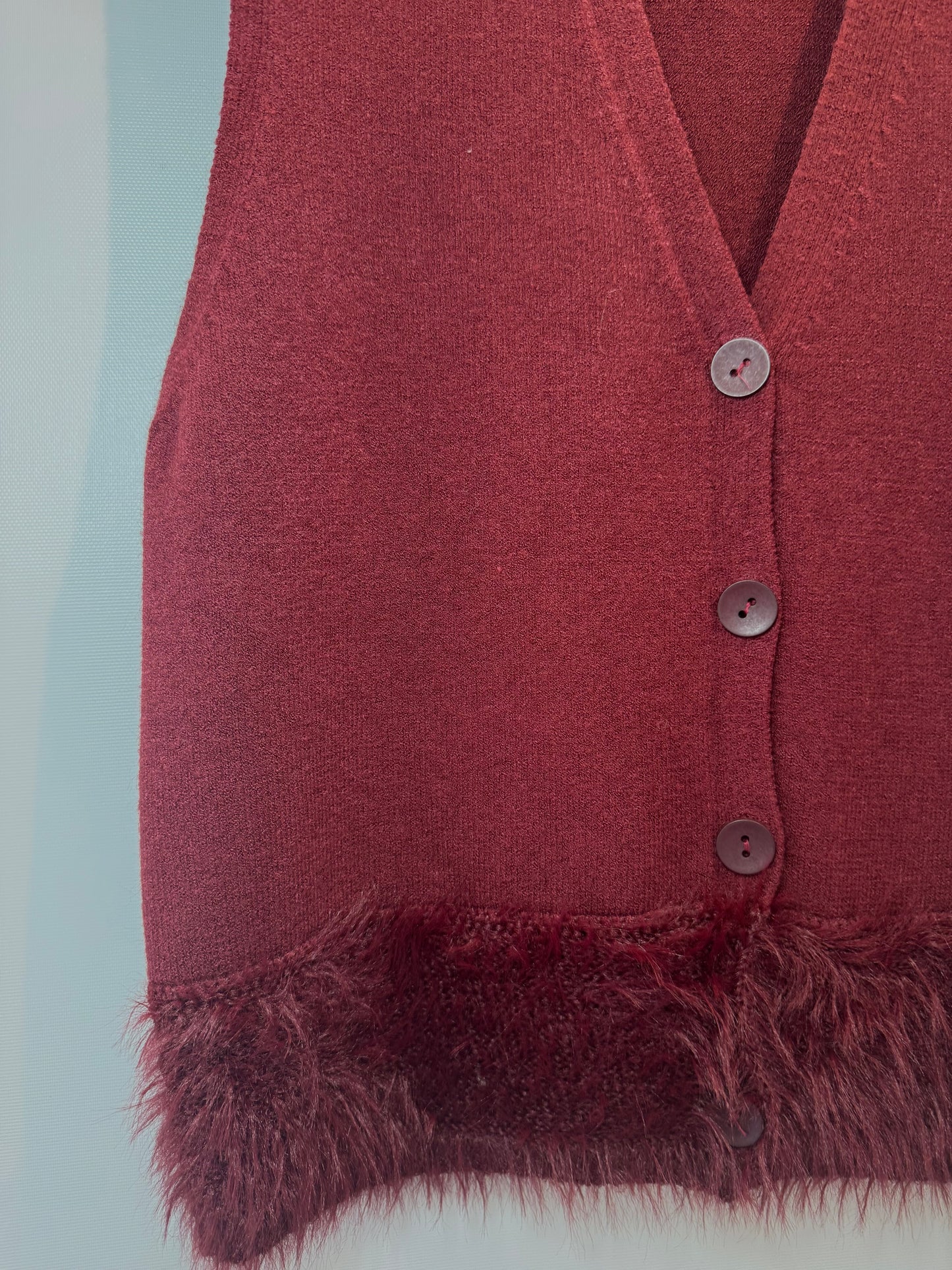 Gilet Bordeaux con bottoni