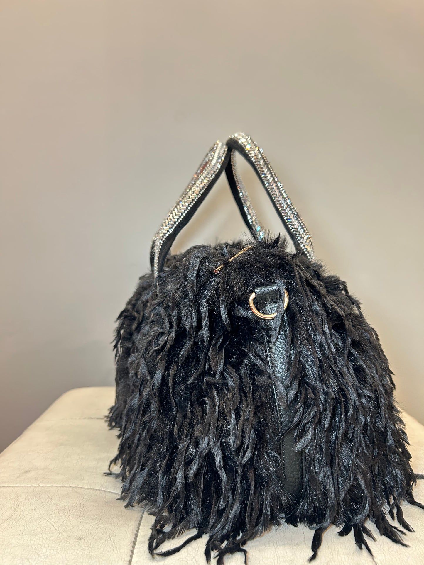 Bauletto MEDIUM Nero con Pelo