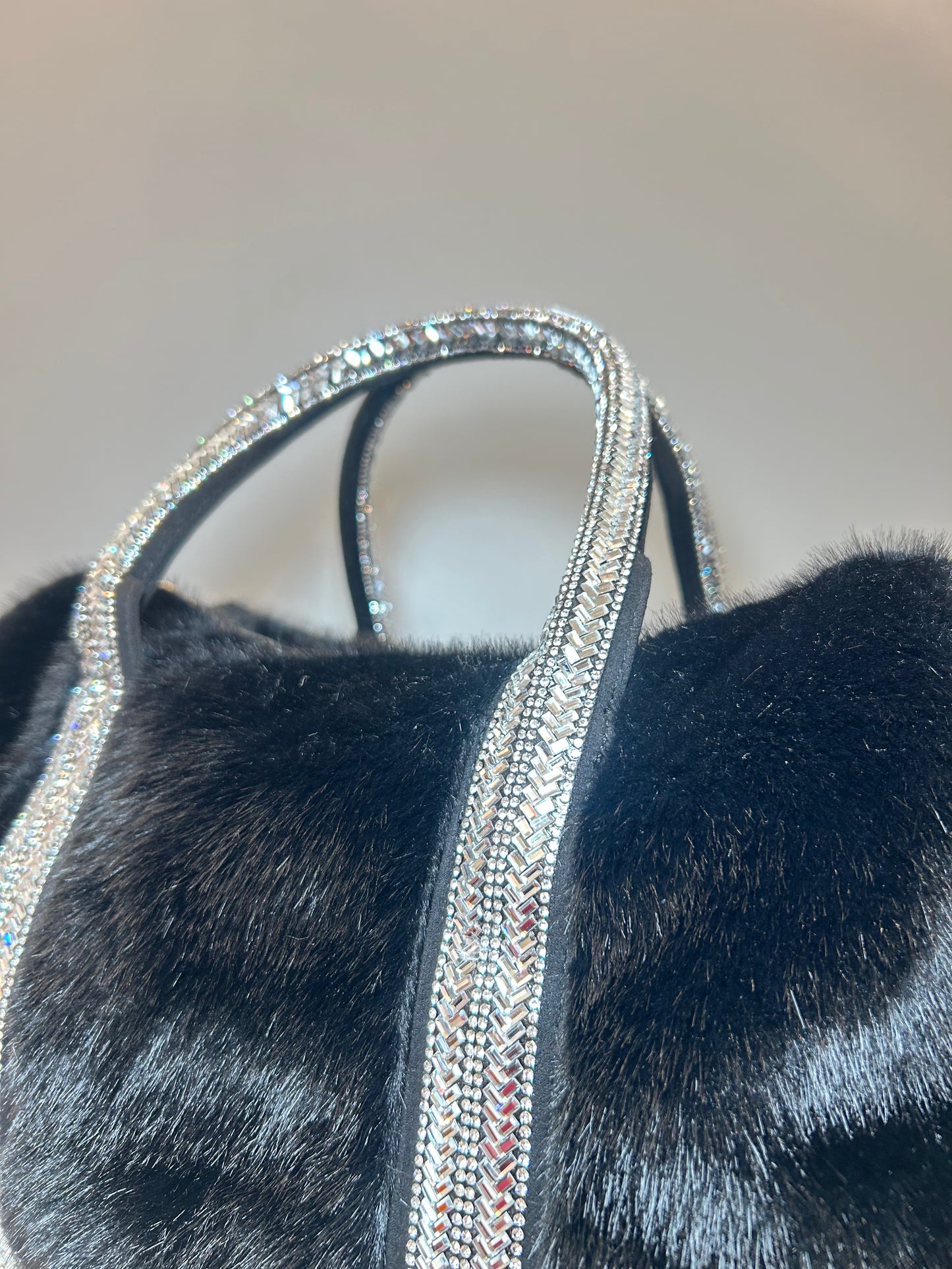 Bauletto Nero LARGE con pelo