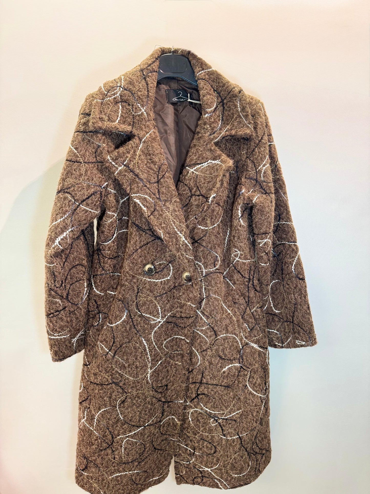 Cappotto Cioccolato in lana cotta