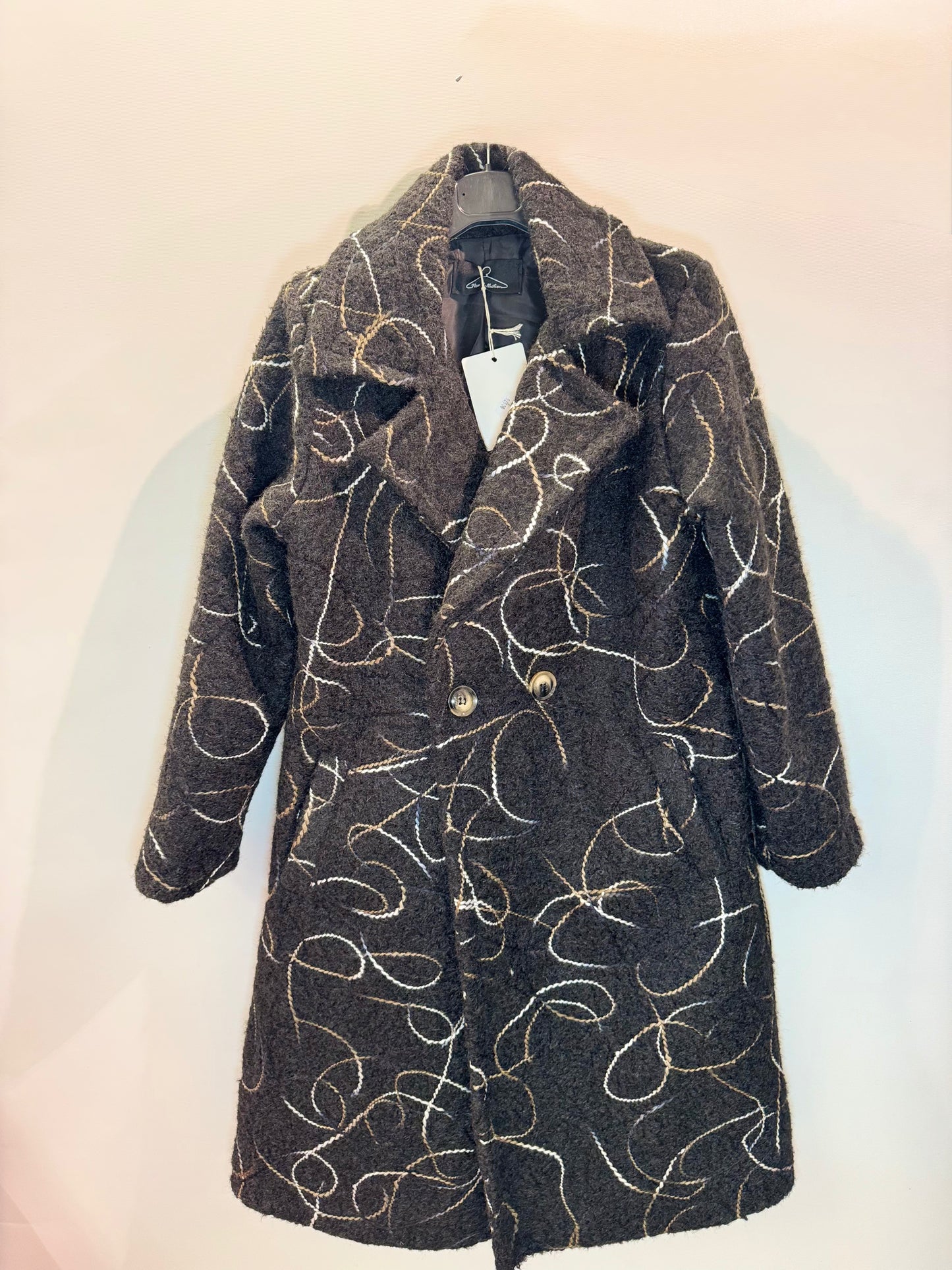 Cappotto Nero in lana cotta