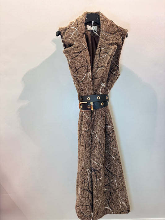 Gilet Marrone in lana cotta