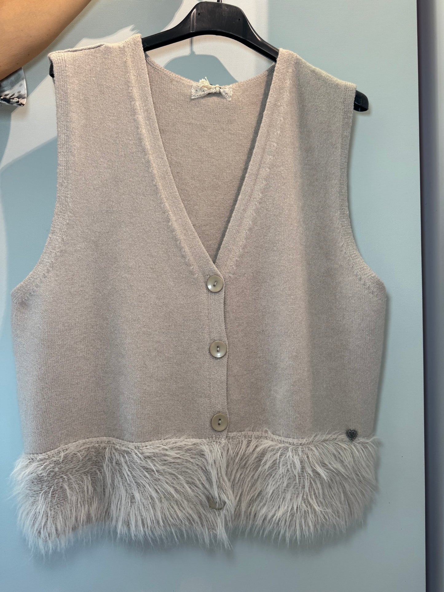 Gilet Beige con bottoni