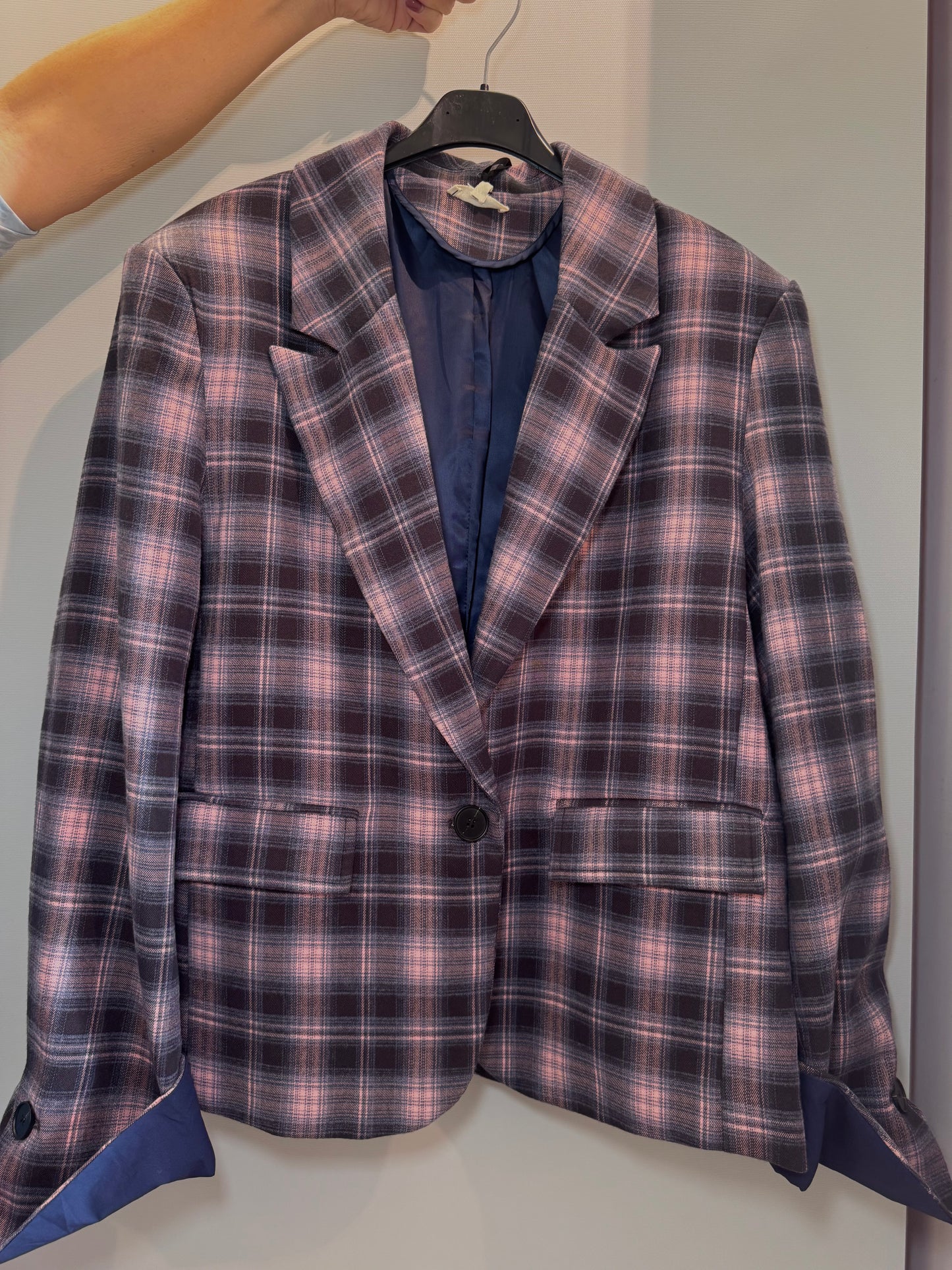 Giacca strutturata Blu/Rosa