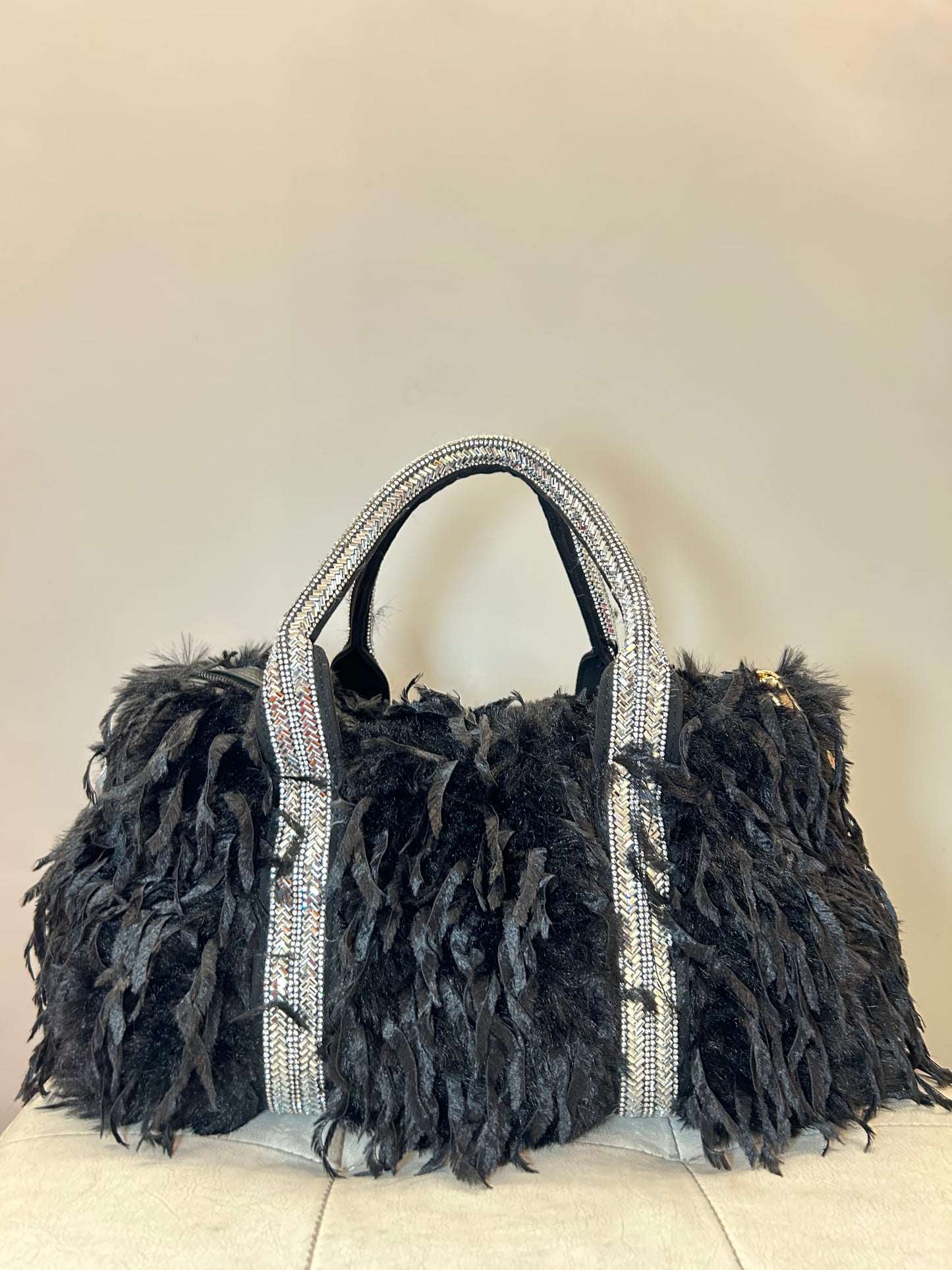 Bauletto MEDIUM Nero con Pelo