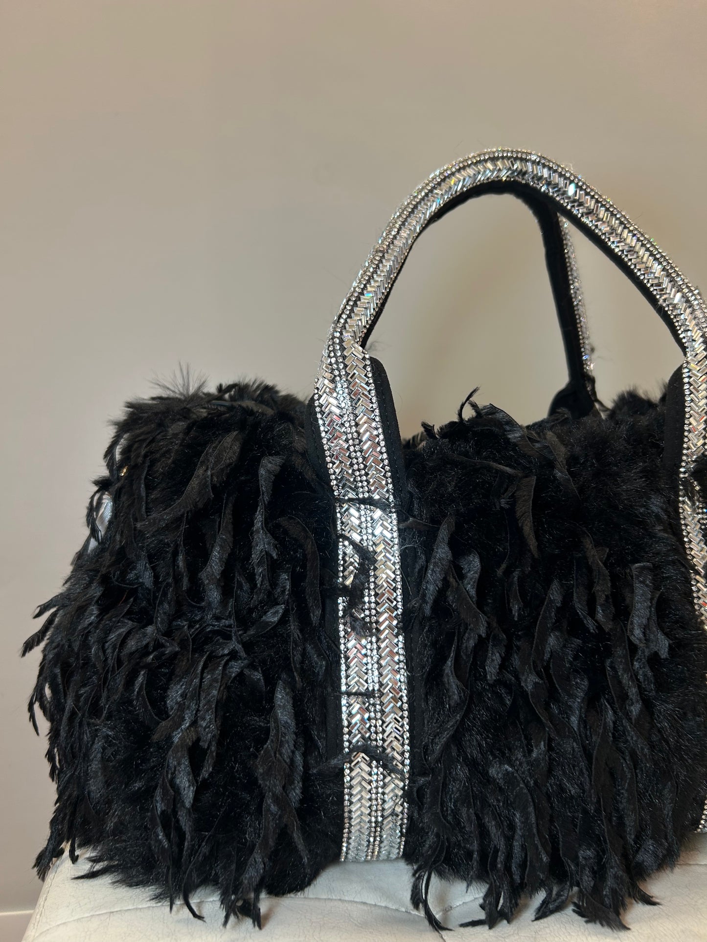 Bauletto MEDIUM Nero con Pelo