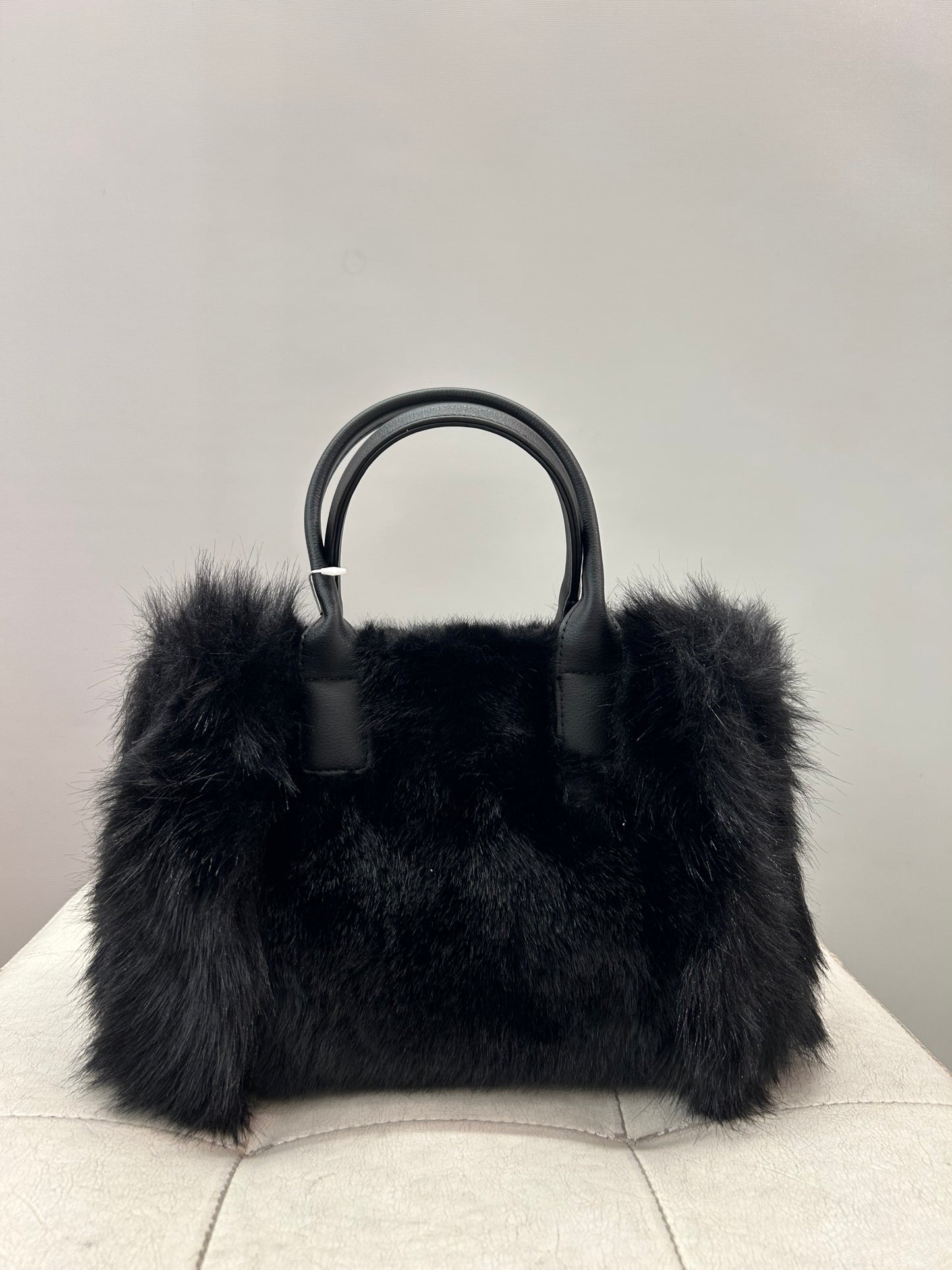 Borsa a mano Nera SMALL con pelo