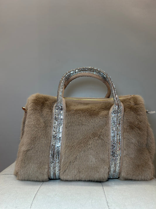 Bauletto Beige Large con pelo