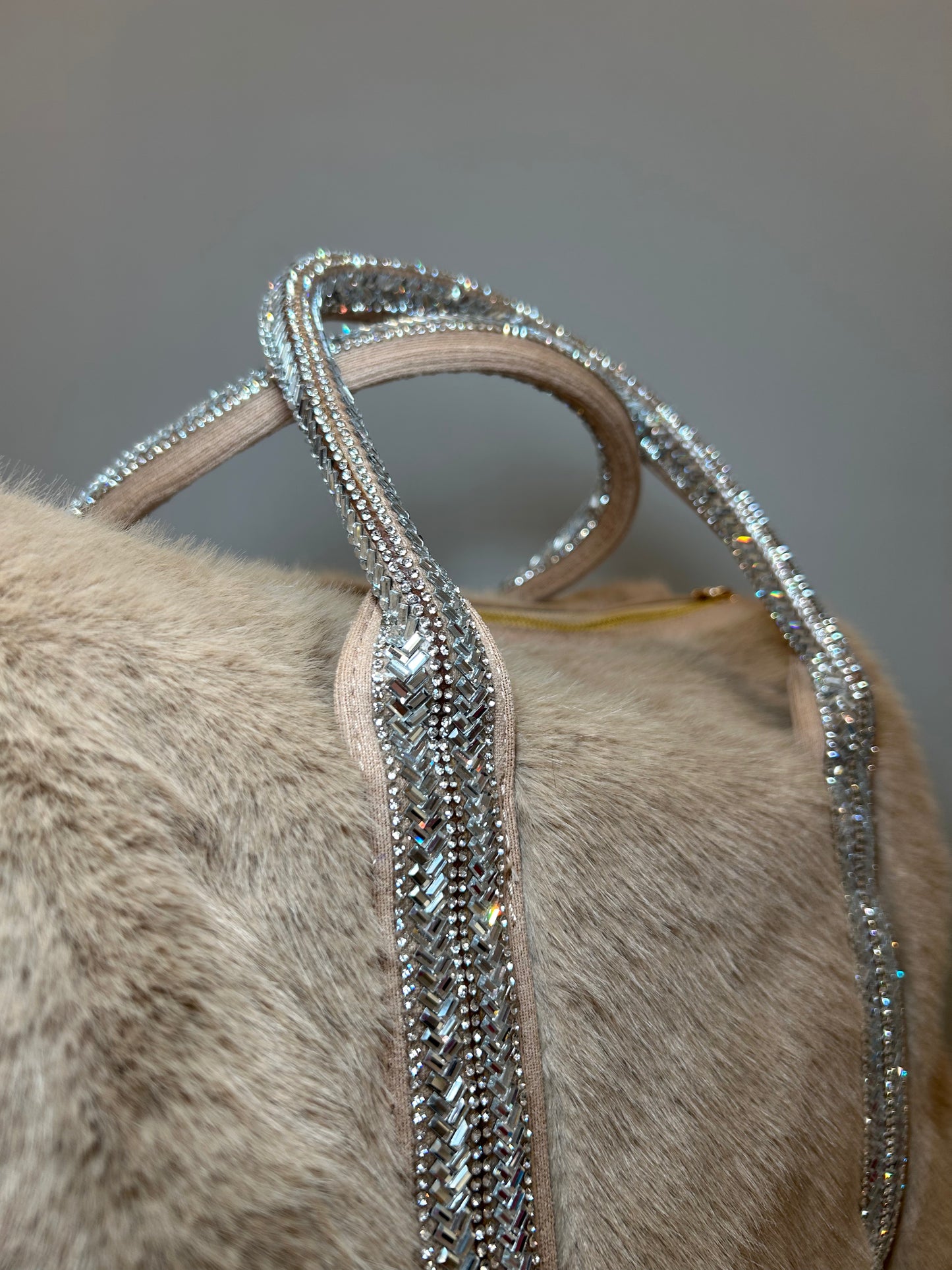 Bauletto Beige Large con pelo