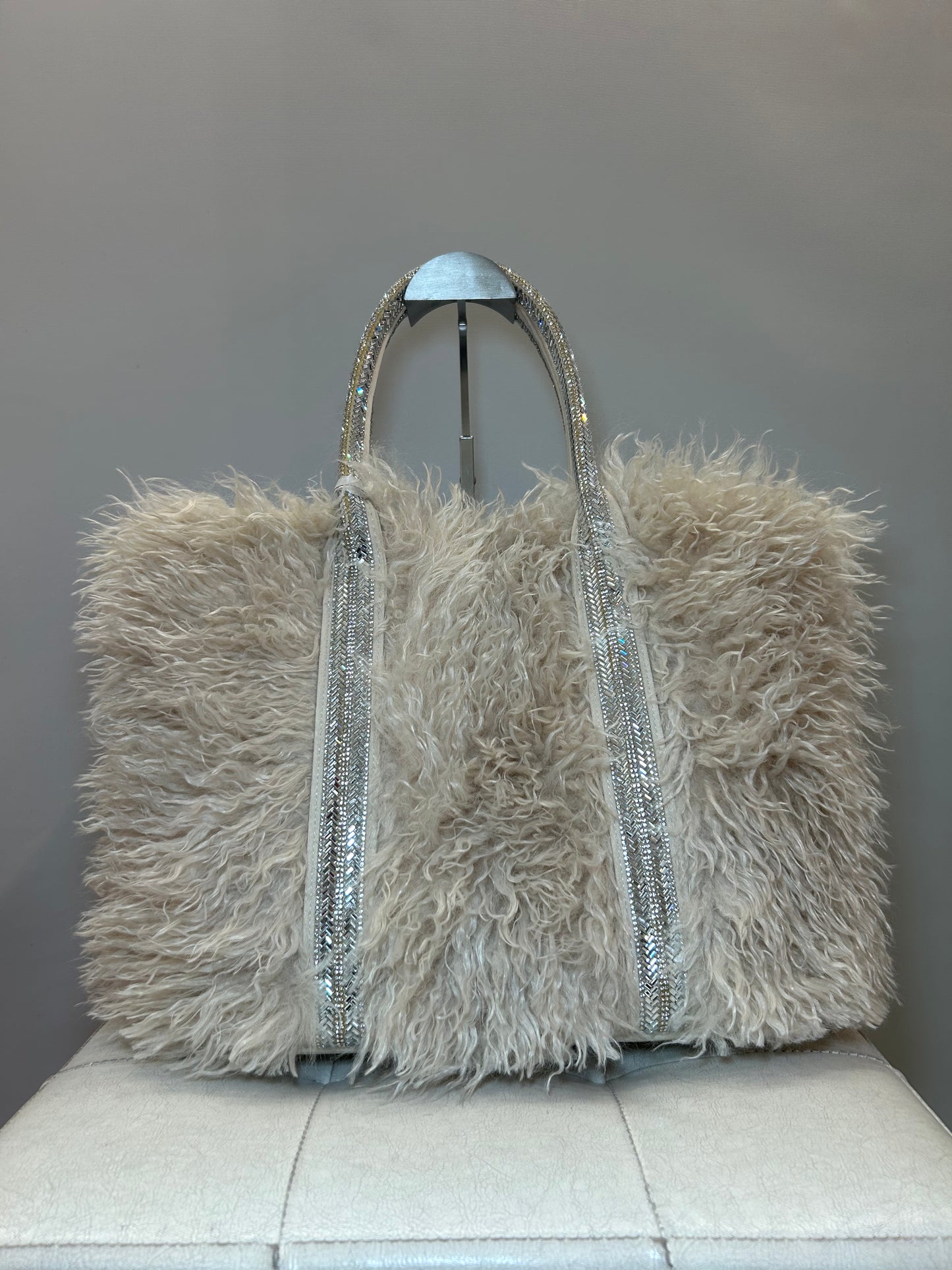 Borsa a mano Avorio LARGE